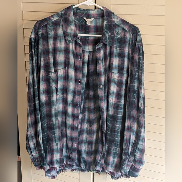 Cato Tops - Cato 18/20W Button Down Long Sleeve Shirt